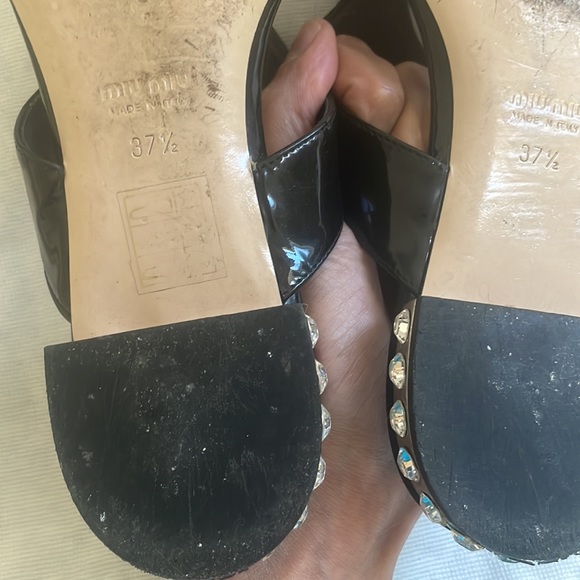 Miu Miu sandal with jeweled heel size 7.5 - Picture 7 of 8